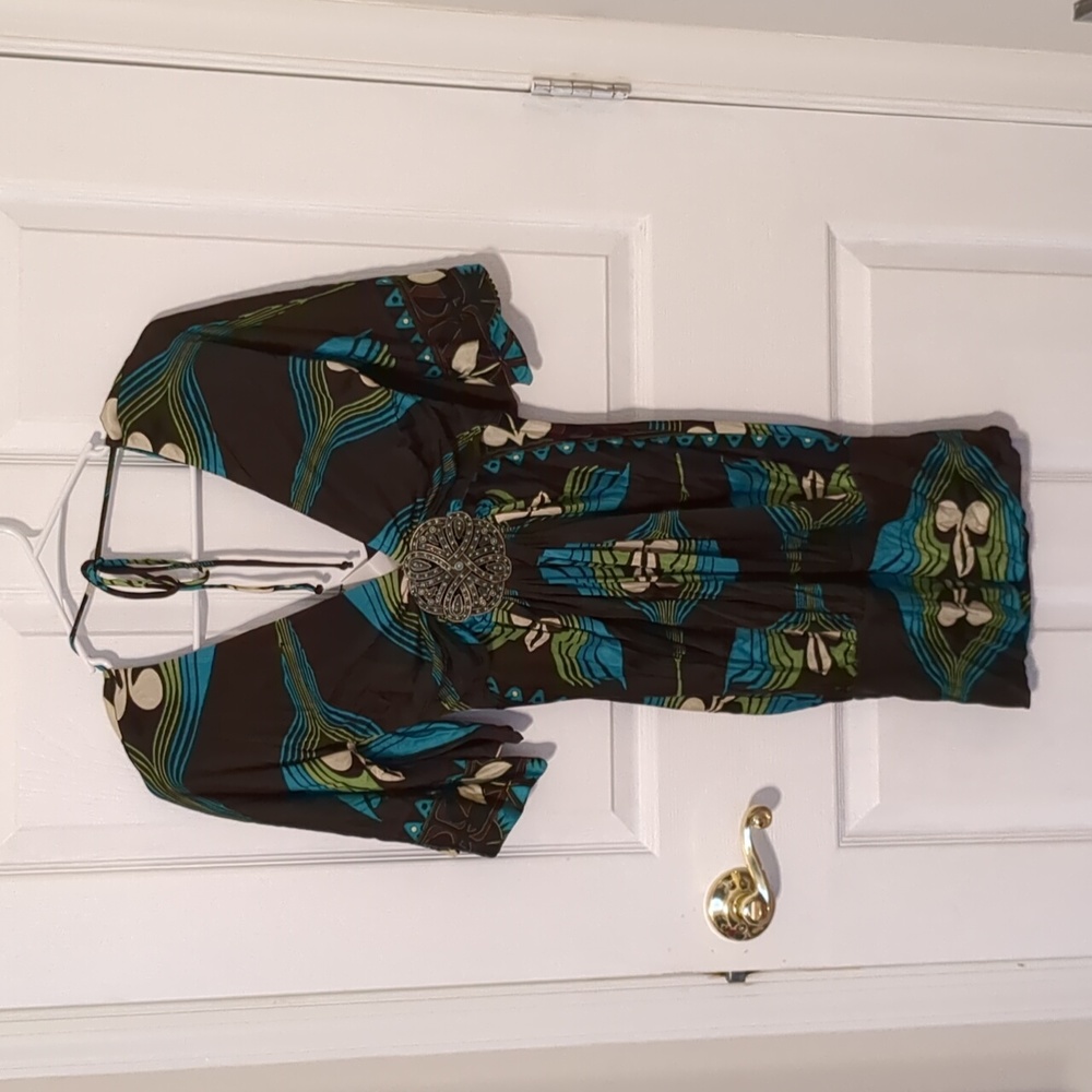 Women's Sky M Brown Green Blue Dress size M